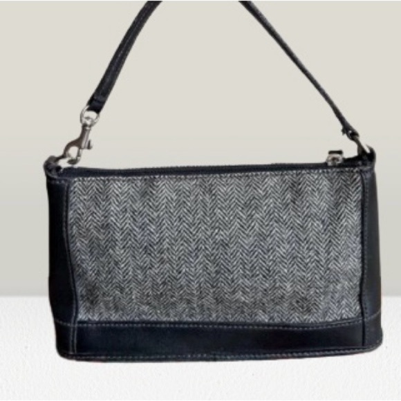 Coach Vintage black Bleeker Tweed Demi bag style 6112 - Picture 2 of 5